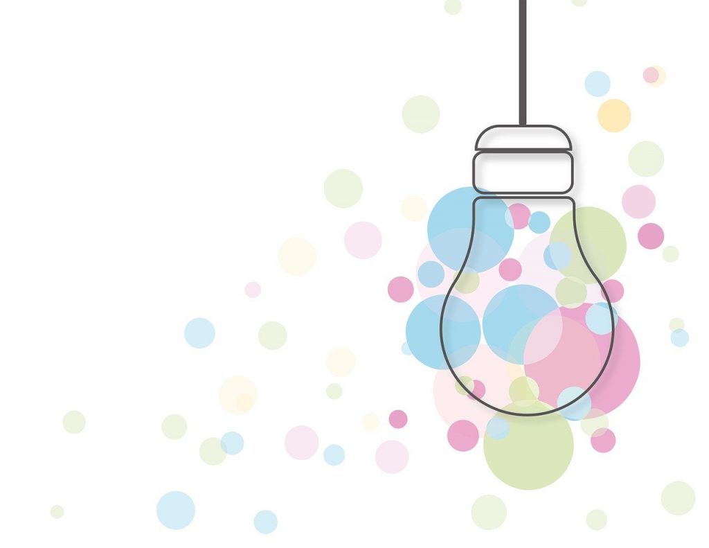 light bulb, light, circles